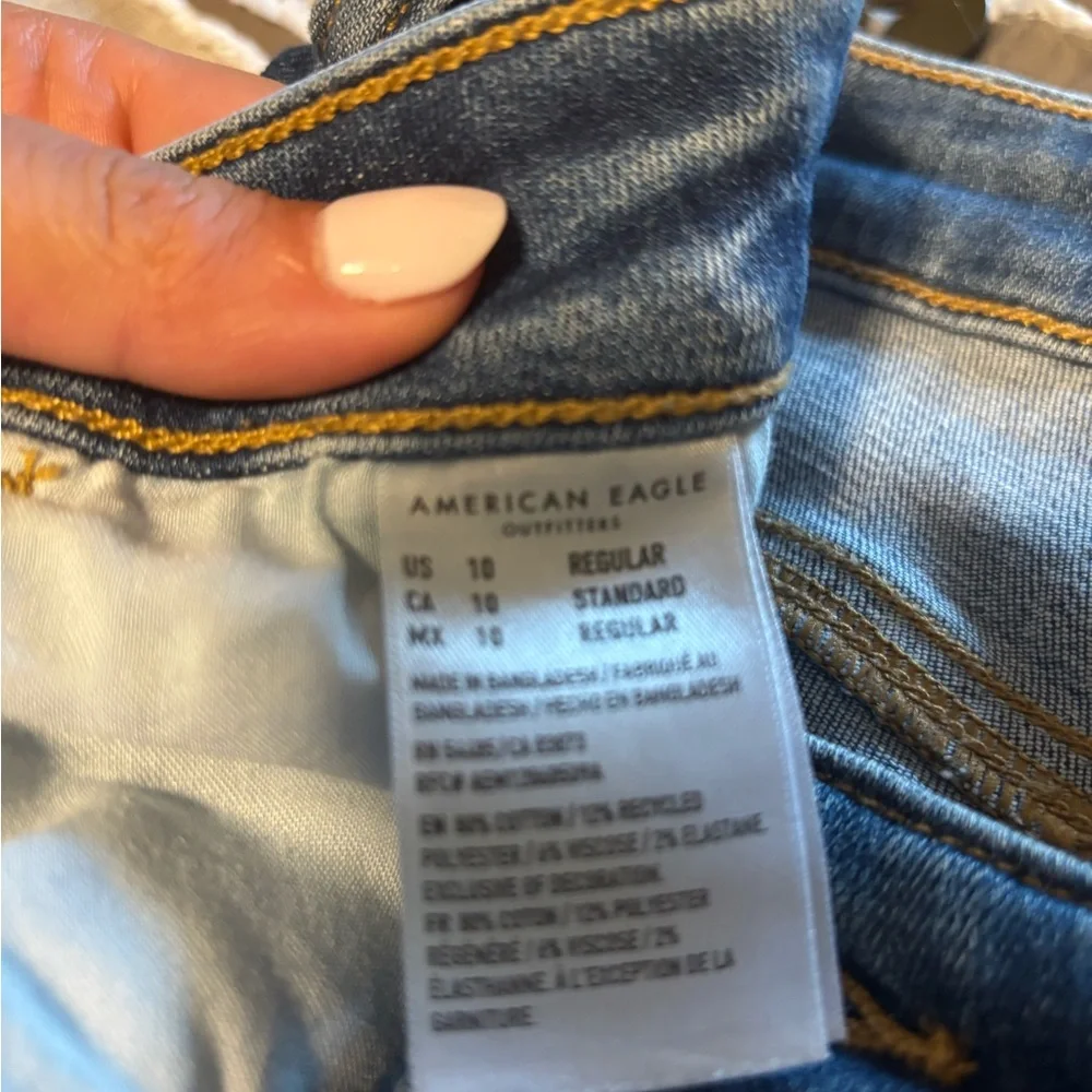 American Eagle Women’s Jeggings Classic Blue Size 10 (Next level stretch) - Picture 4 of 5